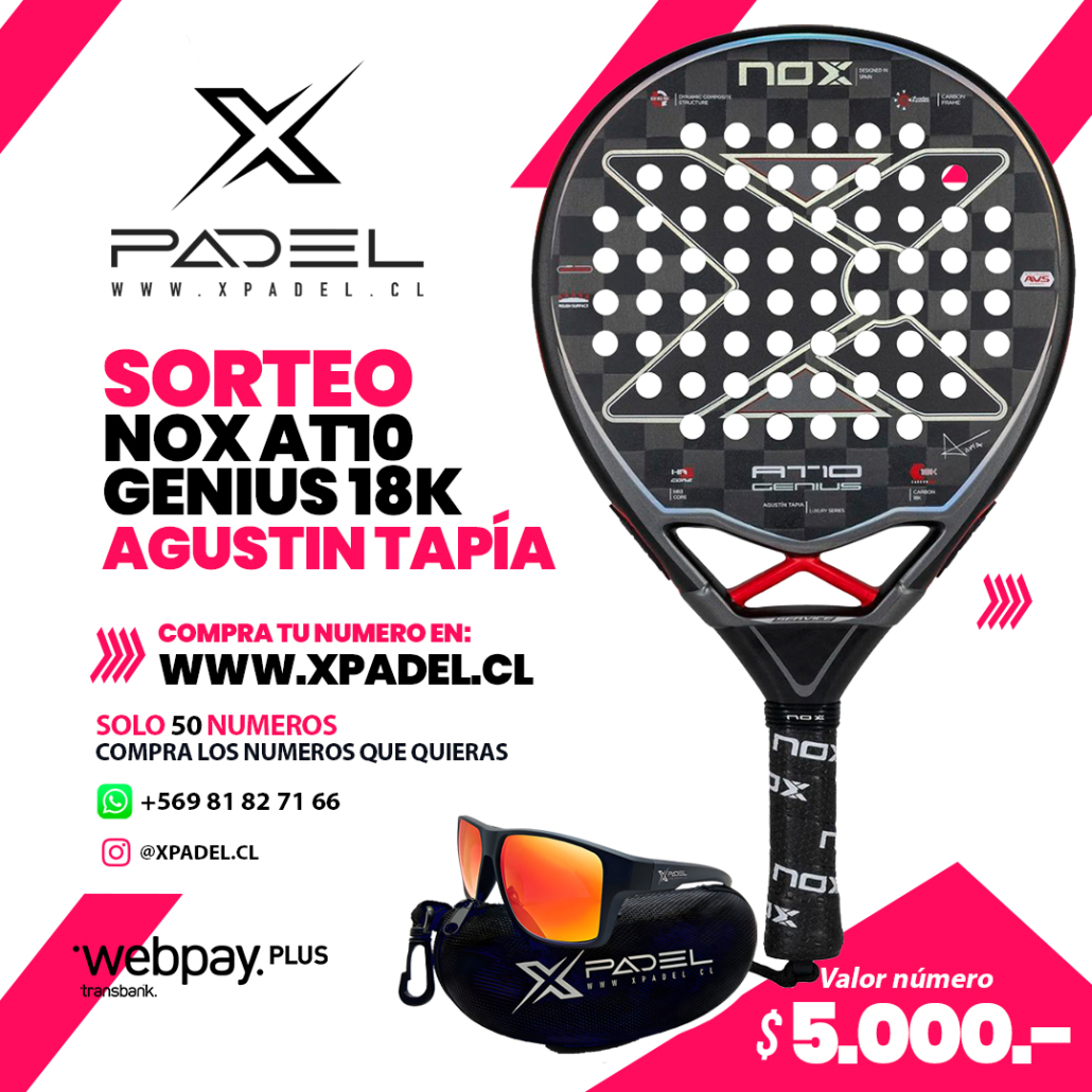 Sorteo Pala Nox AT10 Genius 18K Agustin Tapia 2023 - X Padel